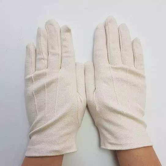 Gants Coton Blanc Bio Organique Pour Soin Des Mains