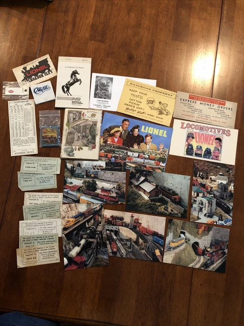 Assorted Vintage Train Railroad Ephemera Postcards, Notepad, Matchbooks, Papers