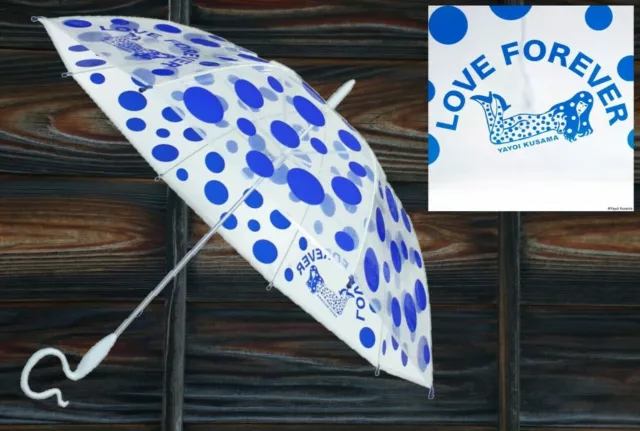 Yayoi Kusama Umbrella LOVE FOREVER LAMMFROMM Blue Polka Dots From Japan New