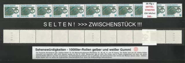 RM Sehenswürdigkeiten 38 Pfg u MITTELSTREIFEN 2000 - 0005 - 0010 postfrisch