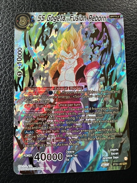 SS GOGETA FUSION Reborn BT22-140 GDR God Rare Dragon Ball Super