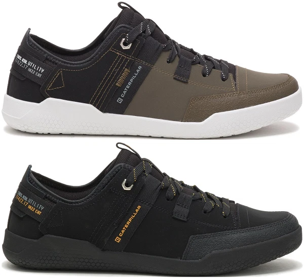 Caterpillar Cat Hex Tough en Cuir Décontracté Sneakers Baskets Chaussures Hommes