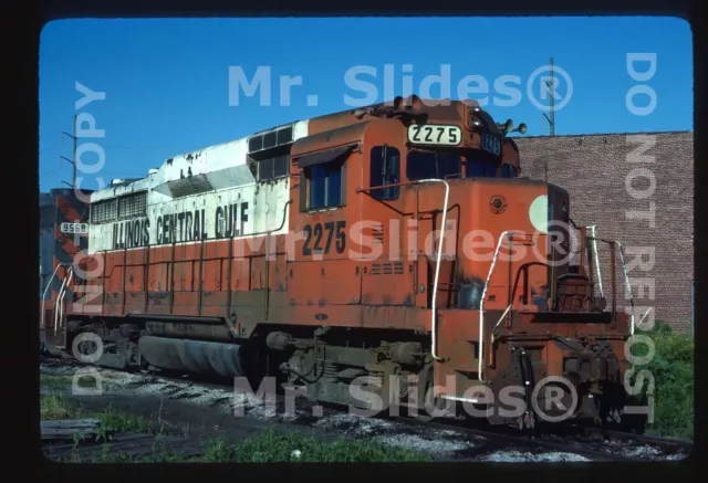 Original Slide ICG Illinois Central Gulf GP35 2275 Council Bluffs IA 1984