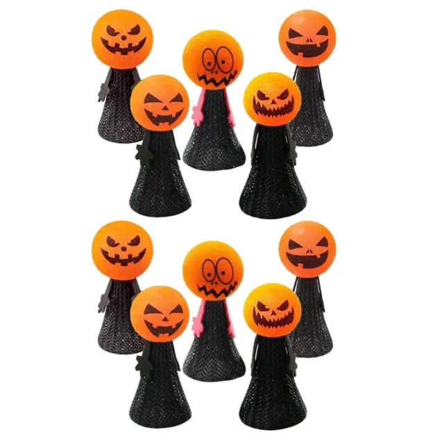 10pcs Funny Pumpkins Jumping Doll Finger Puppet Novelty Halloween Gift for Kid 3