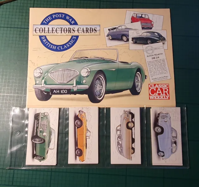 Classic Car Weekly Collectors Cards The Post War British Classics 24  Plus Album