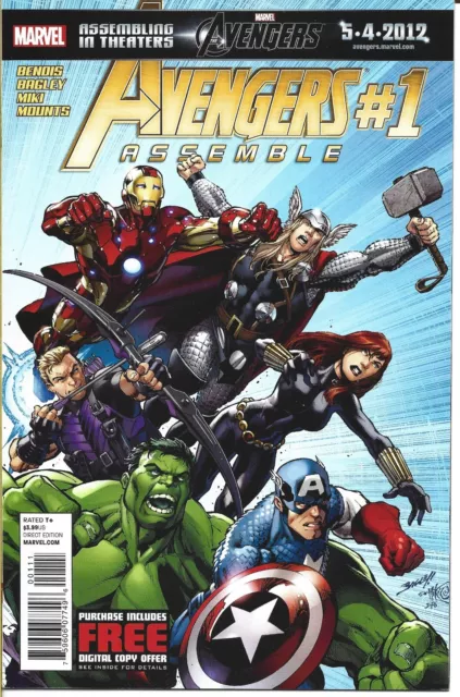 Avengers Assemble #1 Marvel Comics 2012 Bagged And Boarded