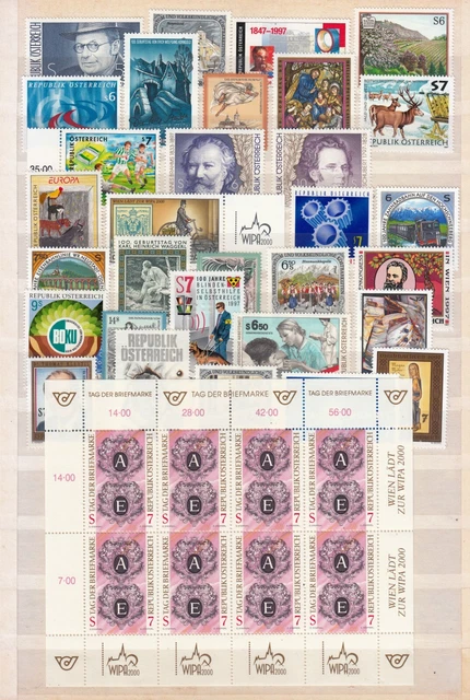 Österreich 2. Republik LOT  Schillingmarken aus 1997+KB postfrisch !