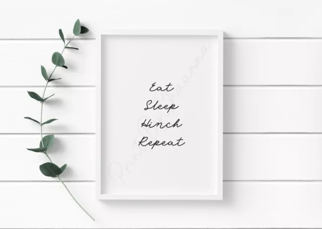 Eat Sleep Hinch Repeat - Mrs Hinch Inspired Print - Cleaning - Hinching - Hinch