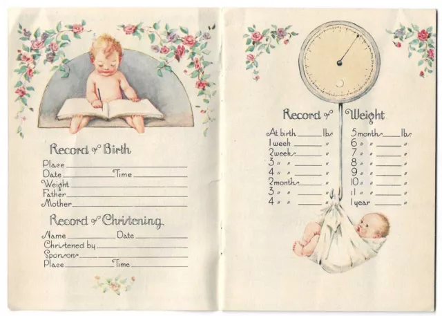 1930 Life & Casualty Insurance Co. "My Baby Book" Promotional - Brown & Bigelow 2