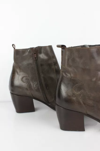 SAN MARINA Bottines boots cuir taupe T 38 Très bon état 3