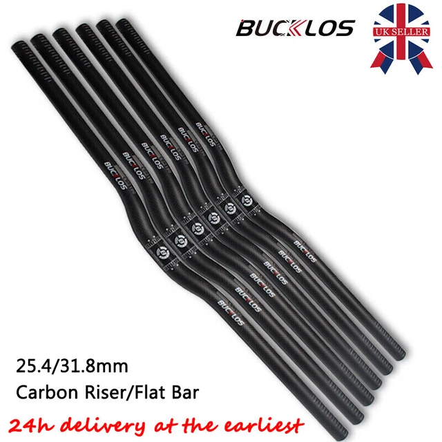 25.4/31.8mm MTB Carbon Fiber Handlebar Cycling 660-780mm Aluminum Flat Riser Bar