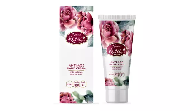 Anti-Age Intensive Hand Cream Natural Bulgarian Rose Retinol, Q10 Vitamin C 75ml