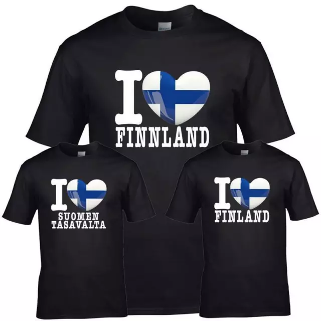 Shirt LOVE FINNLAND Kinder WM Trikot Liebe Herz Land EM SUOMI Jersey FanShirts4u