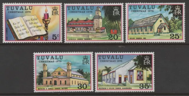 Tuvalu 1976 Christmas set of 5 MUH