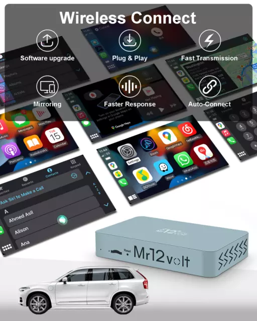 MR12VOLT Wireless Carplay und Android Auto mit DSP für Audi MMI 3G 3G+A8 4H/D4 2