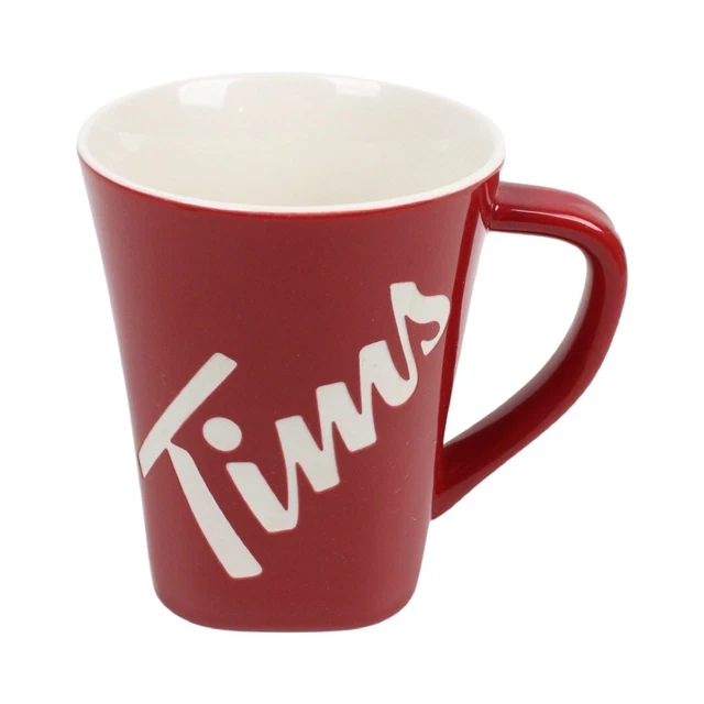 Tim Hortons Etched Coffee Mug Red #013 Limited Edition 2013 Collectible 12 oz