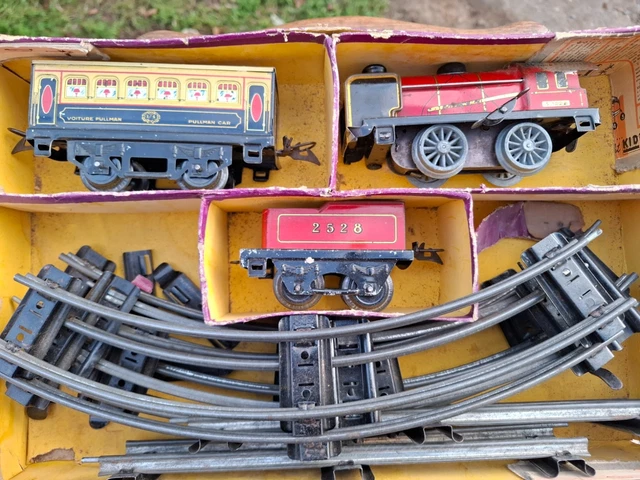 Train Mécanique Hornby Meccano - Coffret Complet 1947 à Clé - Tôle - Occasion