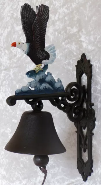 Campana de hierro campana de puerta campana de pared campana de casa campana colgante hierro fundido águila marina decoración