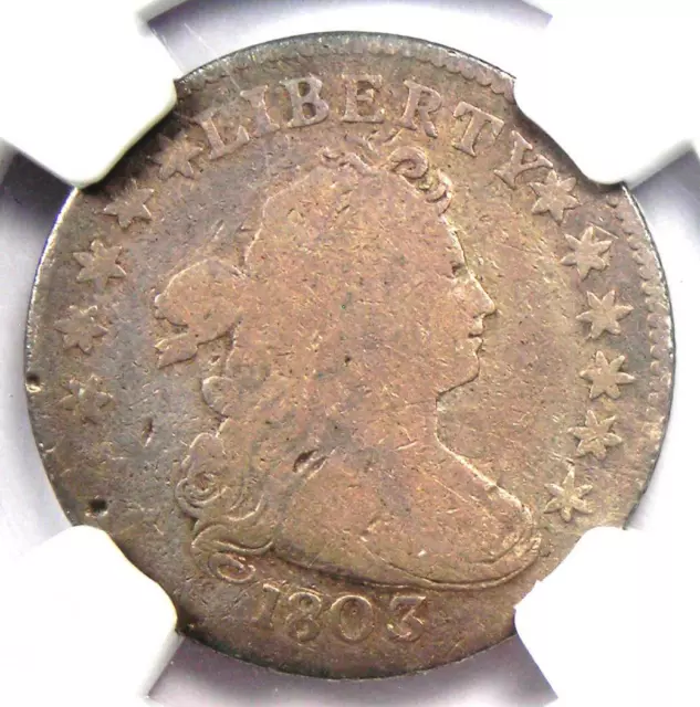 1803 Draped Bust Dime 10C Coin - Certified NGC VG Detail - Rare Date!