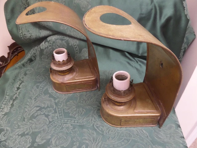 2 Vintage Kosmos Brenner Brass Wall Mount, Table Lamp  Lighthouse REPLICA.