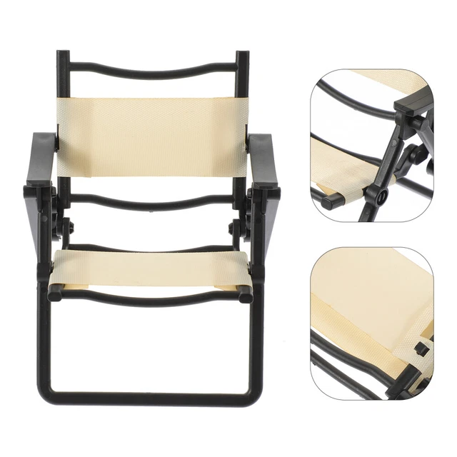 4 Pcs Mini Beach Chair Model Phone Stand for Desk Miniature Prop Folding