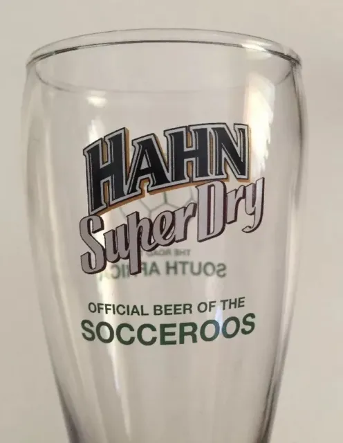 Hahn Super Dry Road To South Africa Socceroos Collectable 425ml Beer Glass FIFA