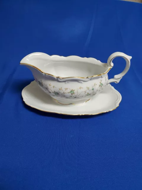 Vintage Mitterteich Bavaria Lady Patricia Germany Gravy Boat & Underplate