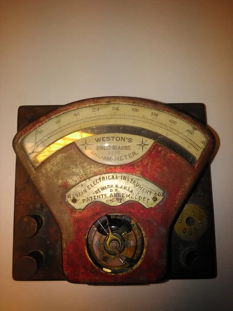 Vintage Weston Electrical Instrument Milliamperes DC Panel Meter Model -? Vintage Weston Electrical Instrument Milliamperes DC Panel Meter Model -?