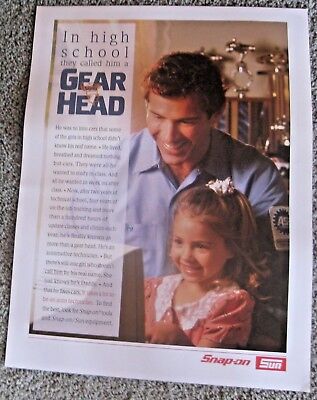 Vintage Snap - On Tool Gear Head Advertising Poster ~ Shop Man Cave Garage