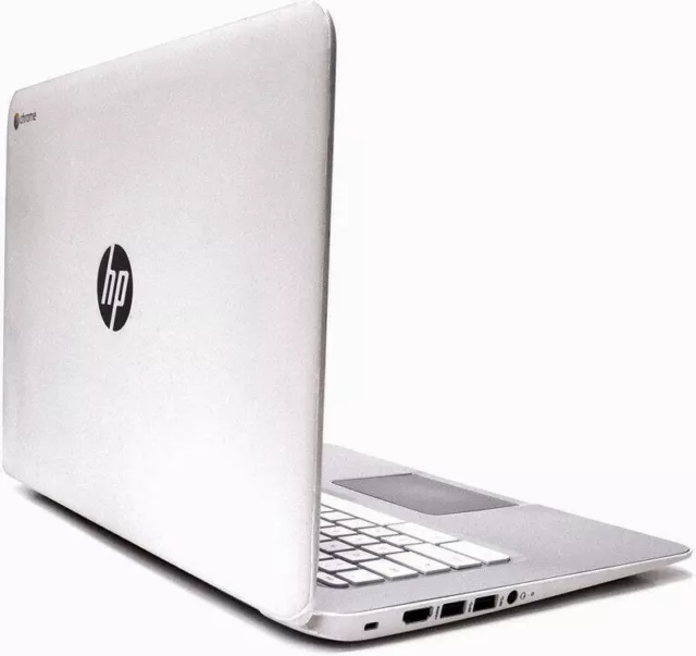HP White Chromebook laptop 14.0" 16GB SSD 4GB  HDMI Usb 3  WiFi webcam Chrome OS