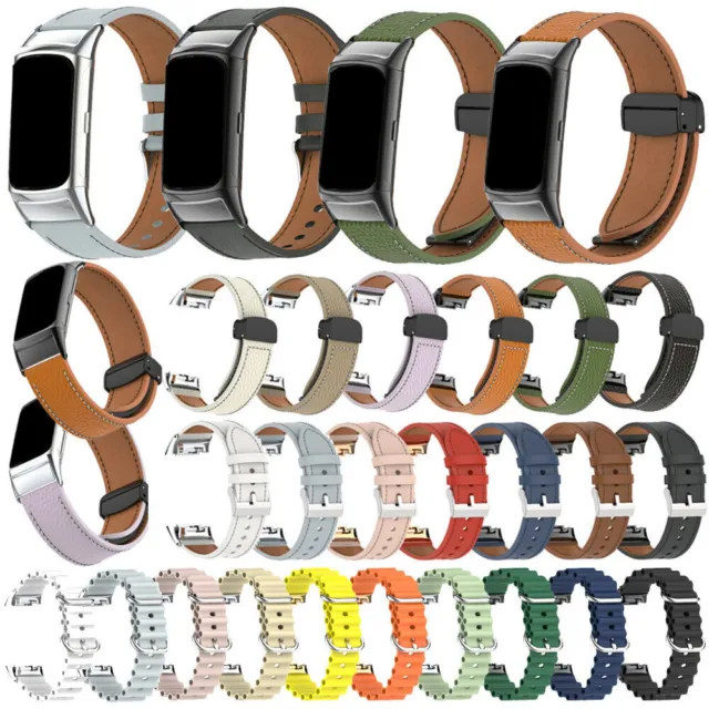 Leather/Silicone Band Wristband Replacement Strap For Fitbit Charge 5 6 Bracelet