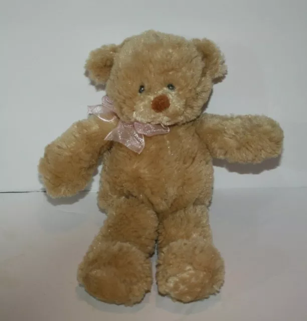 GUND Cuddly Pals Teddy Bear Little Puddin 58386 9" Plush Stuffed Pink Bow Toy