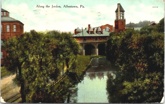Postcard 1909 Along the Jordon Allentown Pennsylvania A86