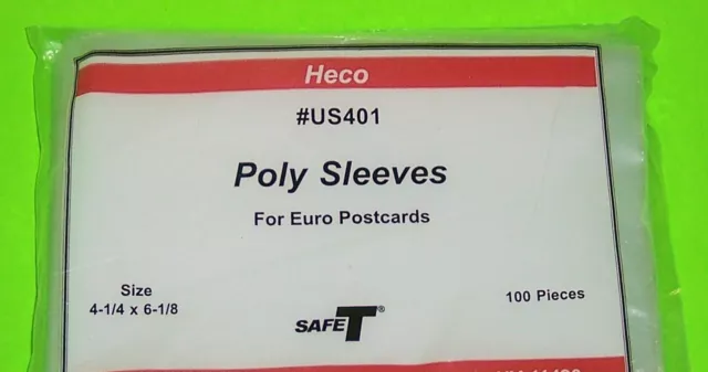 600 Sleeves 5 1/4 x 7 3/4 For European FDC / Postcard Sleeves