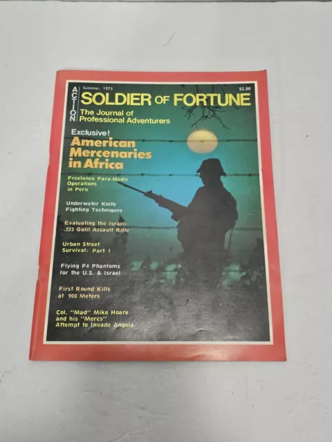 Vintage 1975 Soldier Of Fortune Magazine Journal Summer 1975 FIRST ISSUE RARE