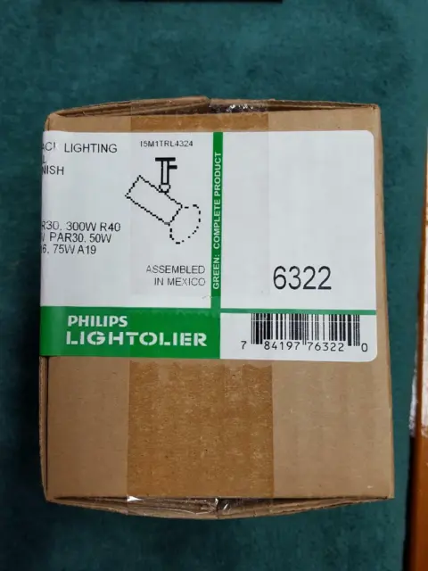Lot of 36 - Philips Lightolier 6322 Lytespan track light matte black basic univ