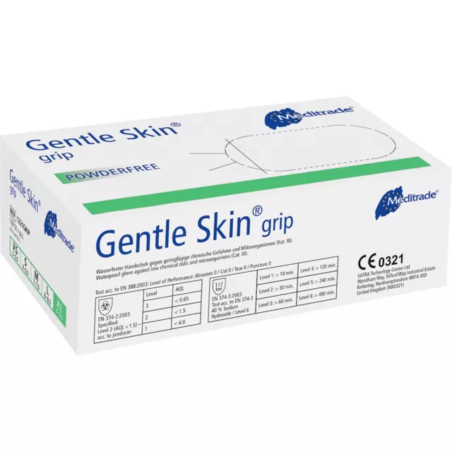 Guantes de látex Meditrade Gentle Skin Grip 1221 GRIP-L TALLA L