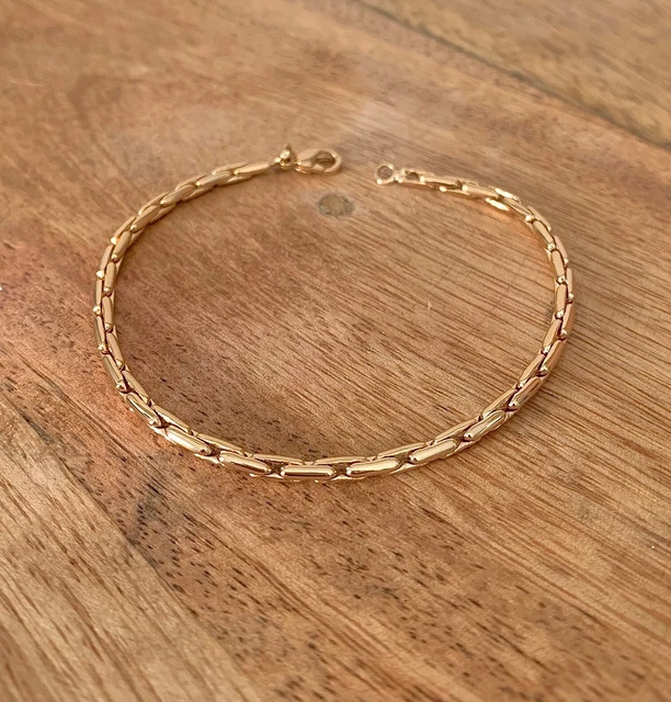 Bracelet Double Face Or 18 Carats - Gravures Love Et Infini - Noir - Neuf Sans Emballage