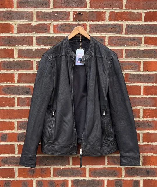 AWESOME SAUCE ALL Saints Mens COLT Leather Bomber Jacket LARGE