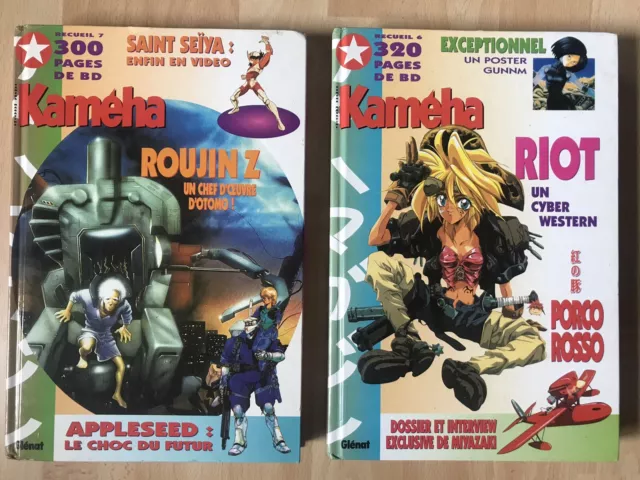 Lot De 2 Livres Mangas Albums Recueil - Kameha Magazine Tome 6 Et 7 Glenat 1995-