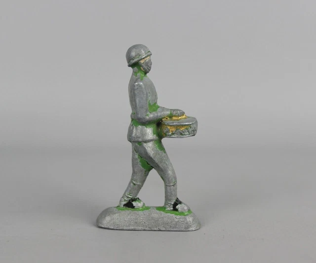 Vintage Soviet Tin toy soldier Original Military Army USSR ACTION FIGURE