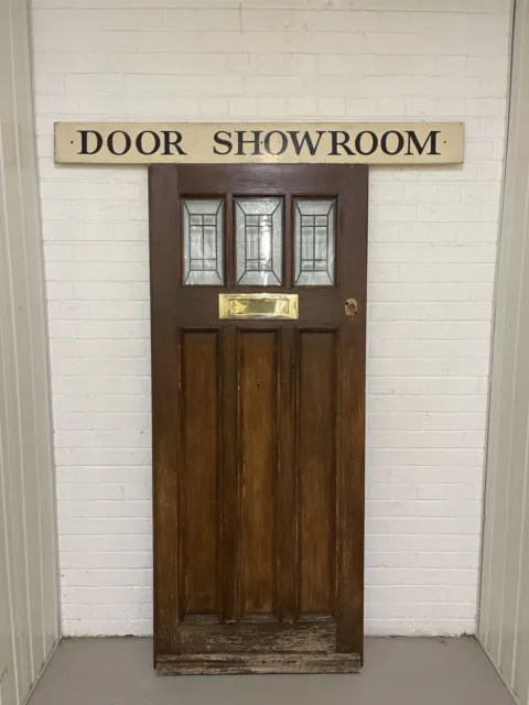 Reclaimed Oak Victorian Edwardian Wooden Panel Front Door 1980 x 840mm