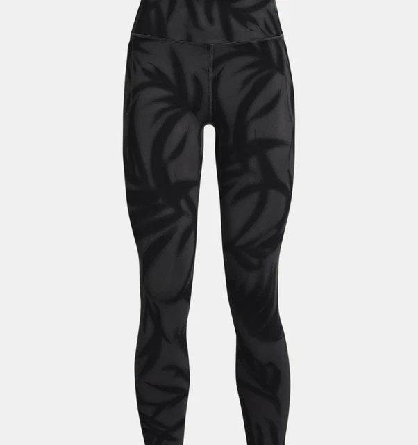 UNDER ARMOUR Women's UA Meridian Printed Crops NWT Jet Gray / Silver SIZE: XL