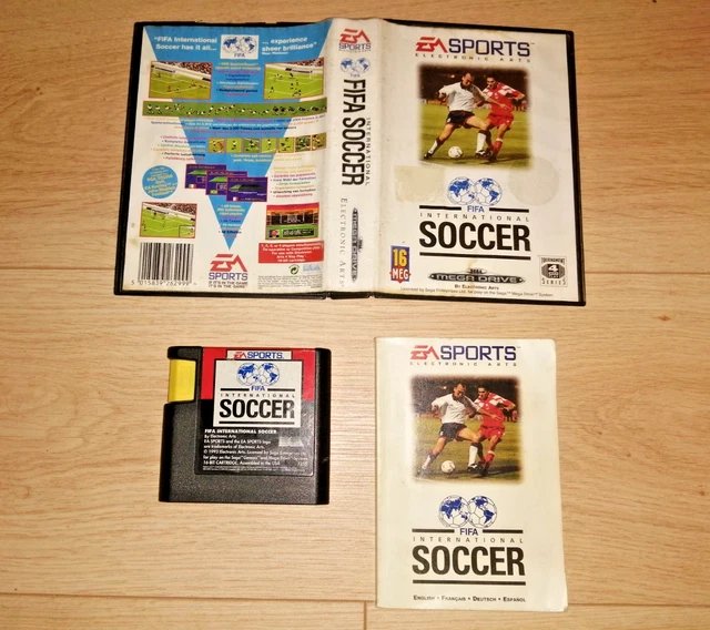 Jeu FIFA International Soccer - Sega Mega Drive, 1993, Complet (boîte, Notice)