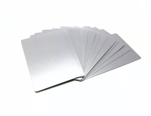 100 THICK 0.5mm Anodized Aluminum Business Card Blanks Metal Laser