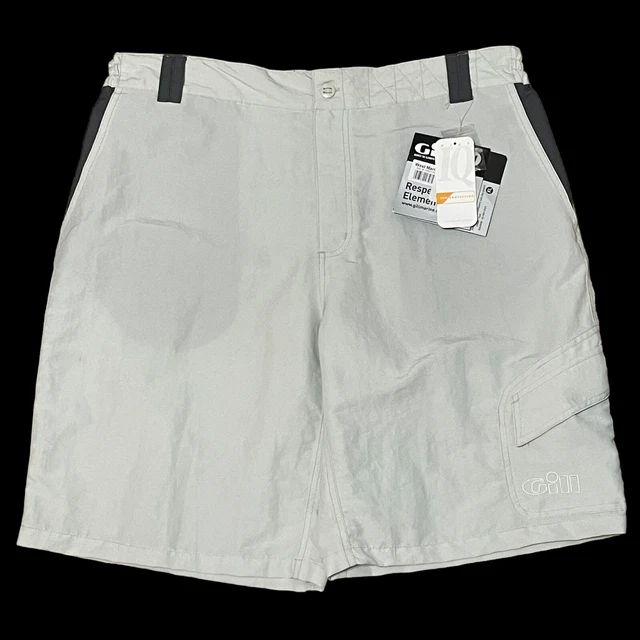 Gill Fishing Performance Sailing Shorts Silver Grey Mens Size XL
