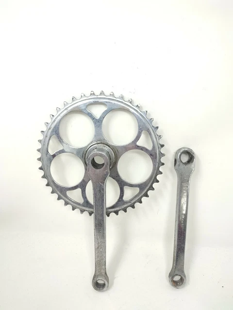 Bianchi Guarnitura Crankset Vélo Vintage - Pédalier D'époque Pour Vélo Ancien