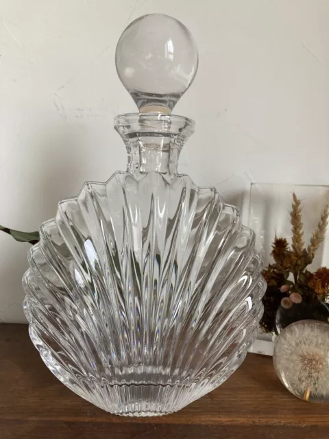 Carafe ancienne en cristal Villeroy et Boch avec son bouchon H 28,5 Cm