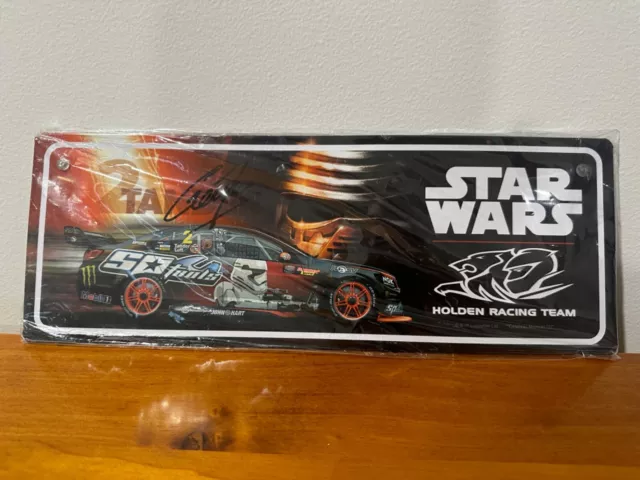 Holden VF Commodore HRT Number Plate Star Wars Tander/Luff (Signed) Tander