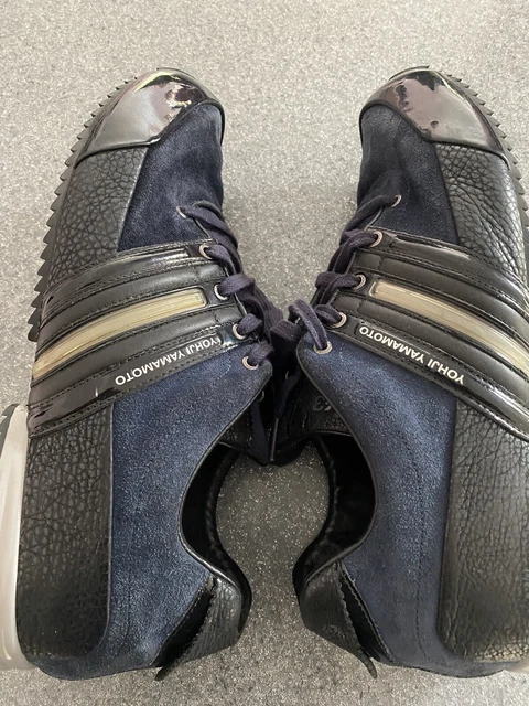 Leather Low Trainers Y 3 By Yohji Yamamoto Blue Size 46 EU 42 OFF